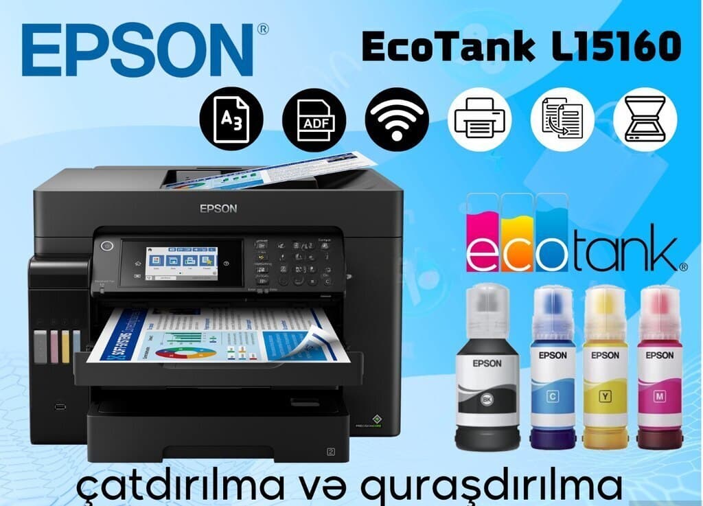 Epson L15160 A3 Rəngli MFP Printer