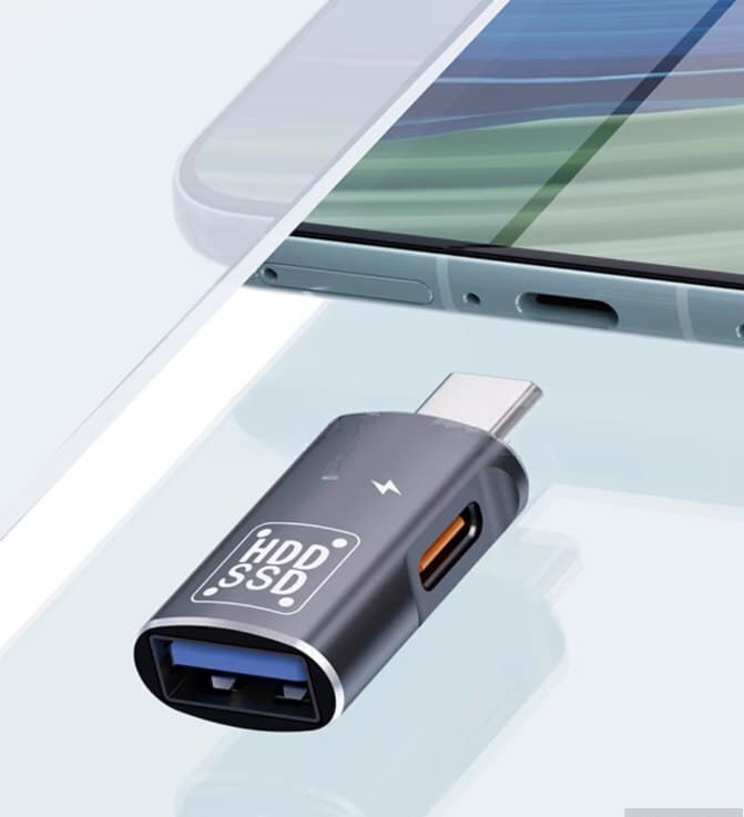 Type-C to USB OTG PD adapteri