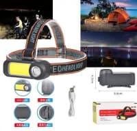WH-1707 USB Şarjlı LED Baş Fənəri — şəkil 1
