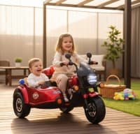 Uşaq elektromotosikleti 2 nəfərlik lyulkali premium model — şəkil 5