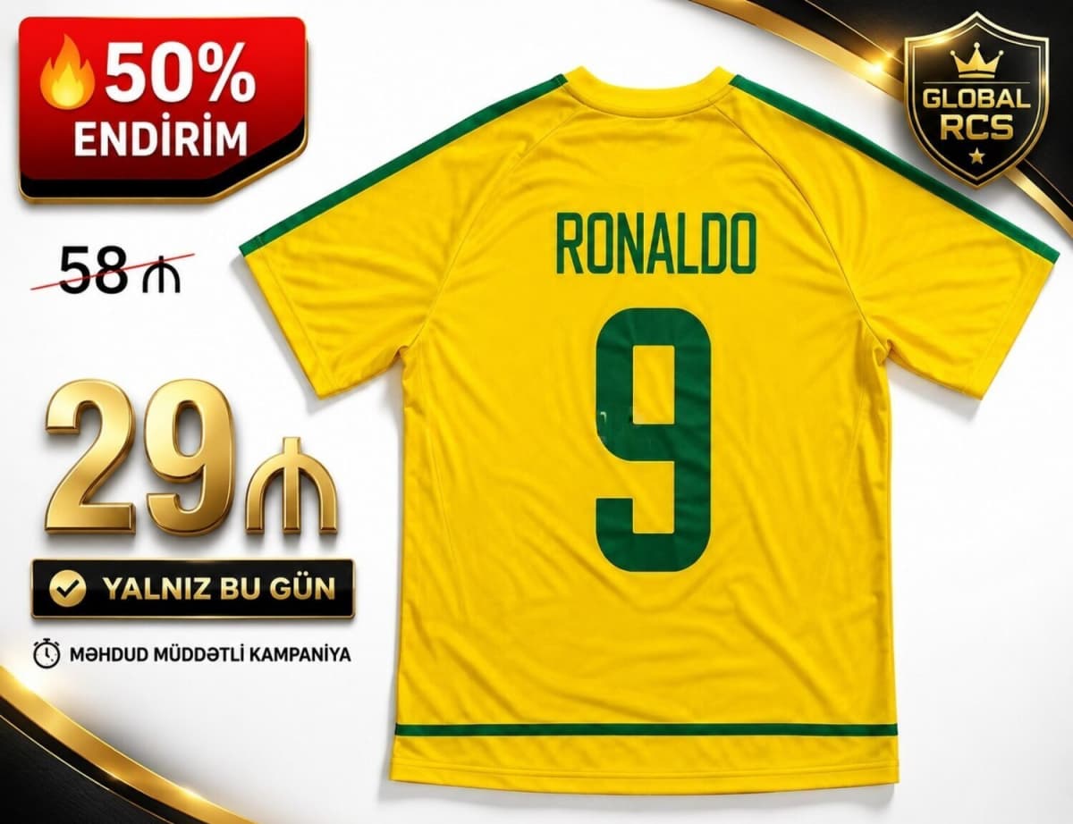 Braziliya Ronaldo Nazario 9 Retro Futbol Forması