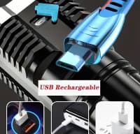 4 Çıxışlı Güclü LED Fənər — şəkil 5