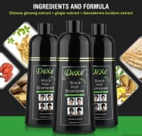 saç qaraldan şampun "dexe black hair shampoo 400 ml" — şəkil 26