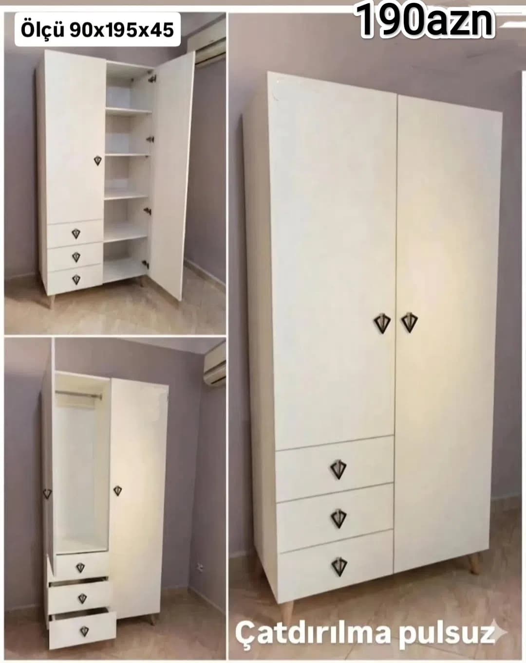 2 qapılı dolab