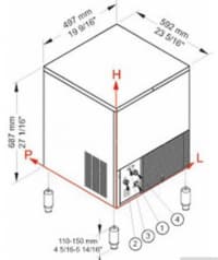 Brema CB416A Buz Generatoru 44 kq — şəkil 10