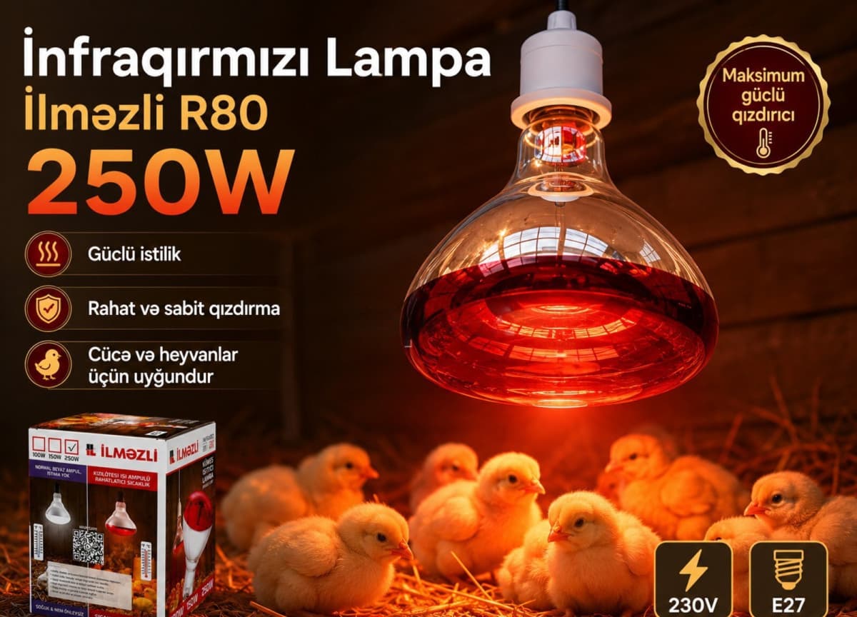 İnfraqırmızı lampa İlməzli R80 250W