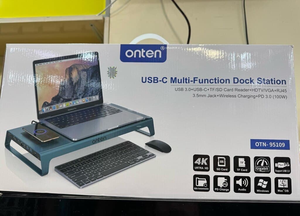 Onten OTN-95109 Monitor Altlığı və Type-C Dock Station