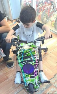 Uniseks uşaq skuteri, Elektrik skuter, Qara rəng — şəkil 10