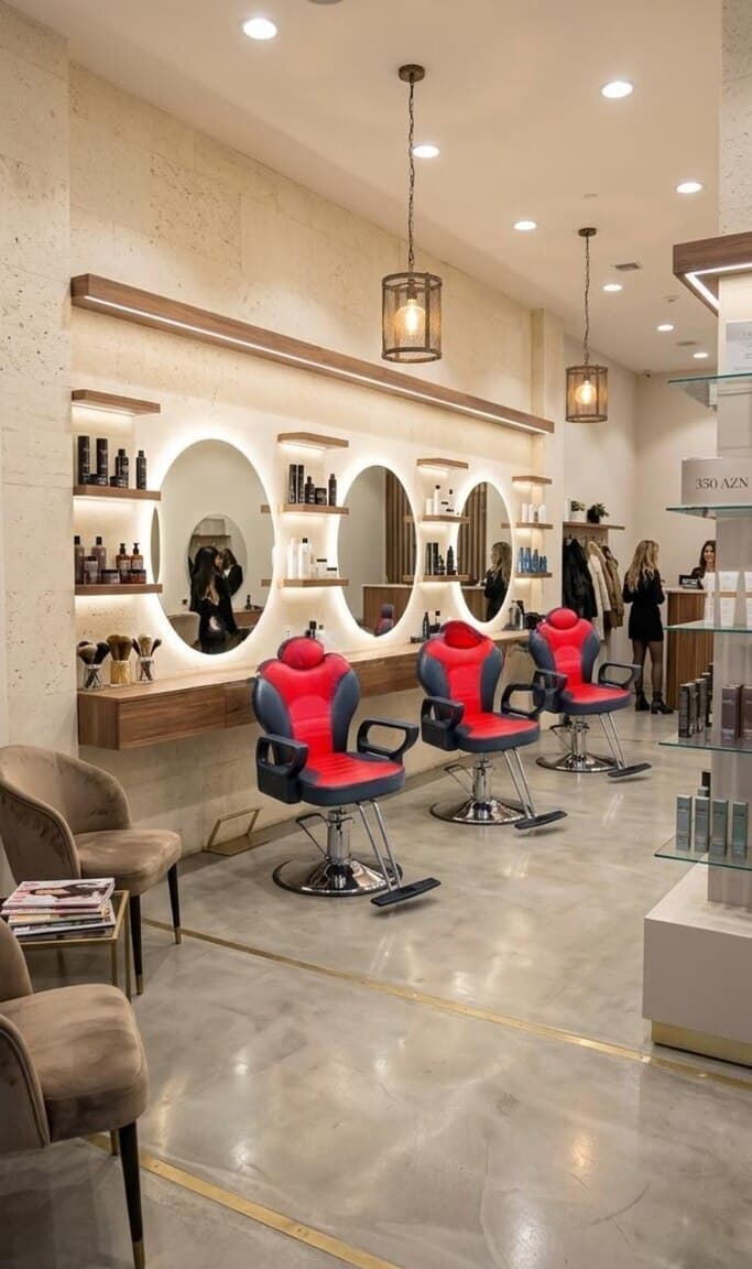 Salon kreslosu bərbər üçün
