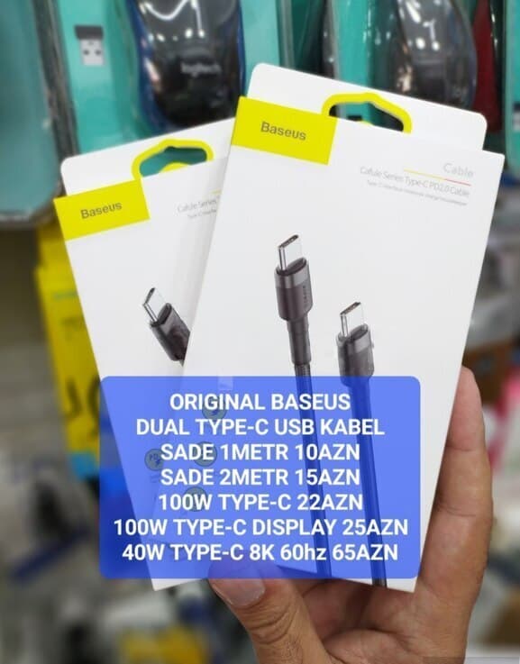 Baseus Dual Type-C USB Kabel