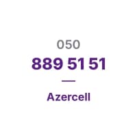 Azercell nömrə (050) 889-51-51 Nağd — şəkil 1