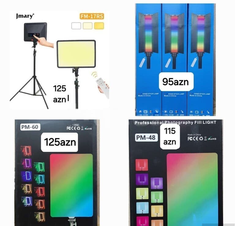 LED Panel RGB Soft İşıqlandırma Dəsti