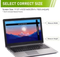 Noutbuk ekran qoruyucu plyonka 13.3 düym 294x166mm — şəkil 3