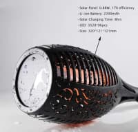 Günəş enerjili bağ fənəri Məşəl 96 LED — şəkil 2