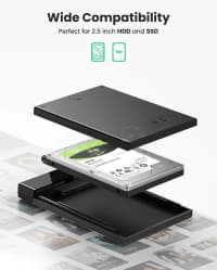 HDD qutusu Ugreen USB-C 2.5 hard drive enclosure US221 — şəkil 2