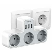 Elektrik uzadıcı adapter FU13 (1 giriş, 3 çıxış, 2 USB, 1 Type-C) — şəkil 2