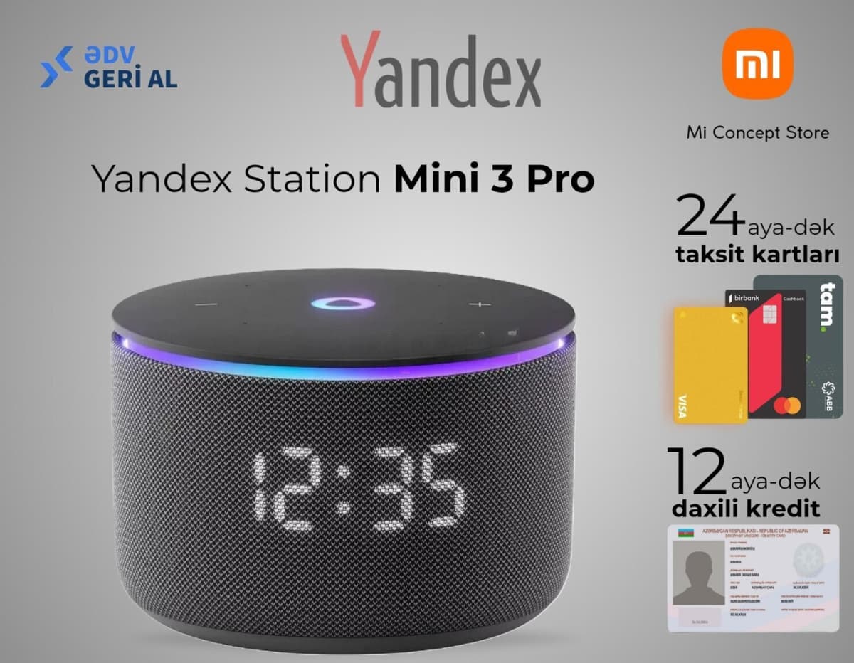 Ağıllı dinamik Yandex Station Mini 3 Pro