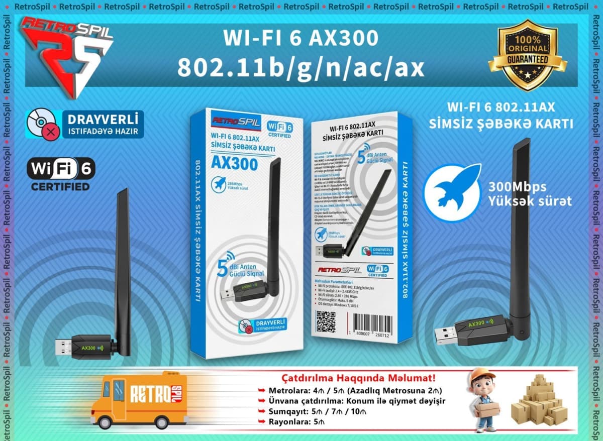USB WiFi və Bluetooth adapteri