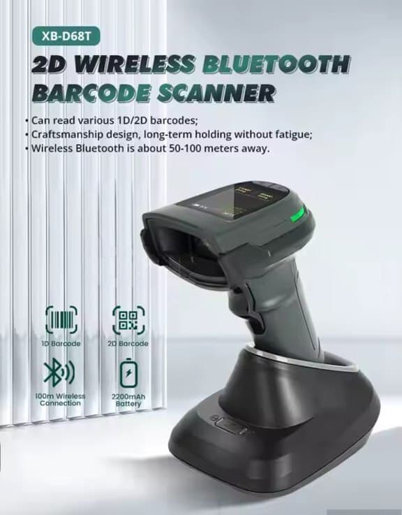 Barkod skaneri Bluetooth Qara rəng