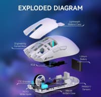 Oyun siçanı Attack Shark X11 White — şəkil 5