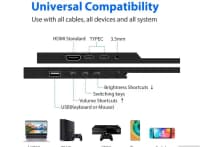 Portativ monitor 16 inch touch screen — şəkil 4