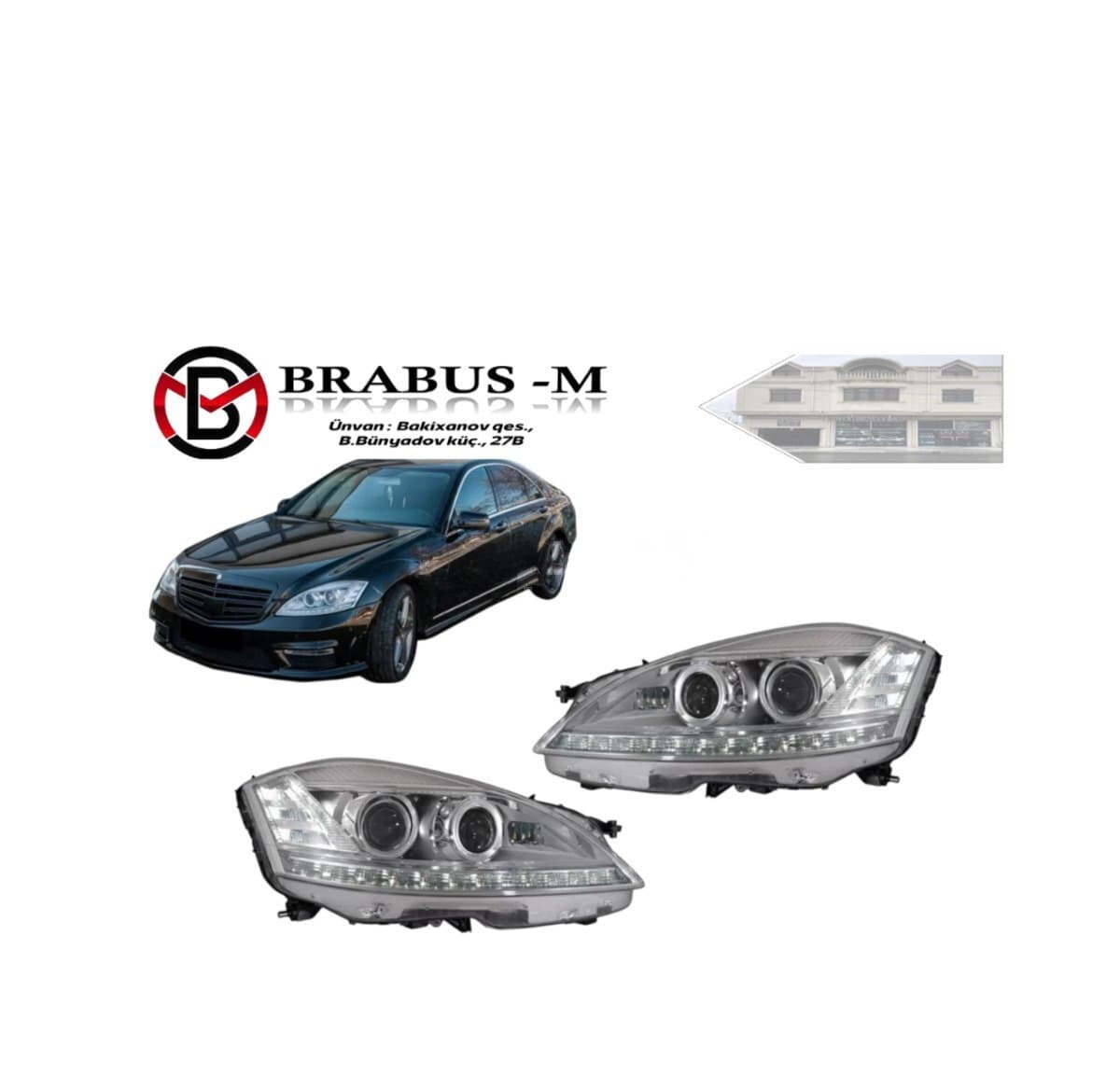 LED farası Mercedes S-Class W221