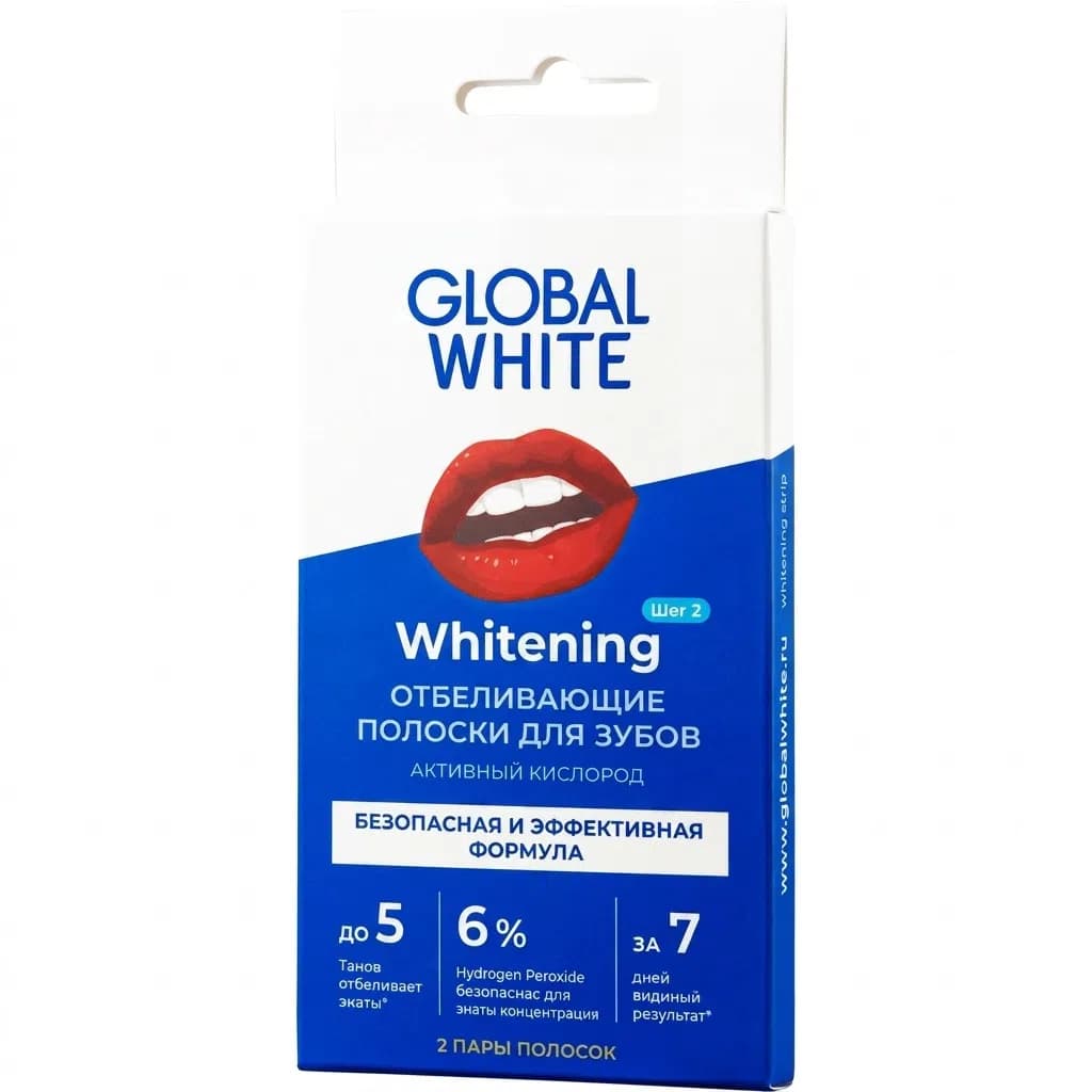 Global White Diş Ağardıcı Zolaqlar, 2 ədəd