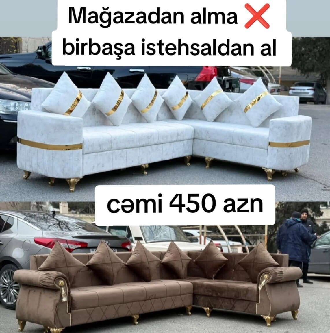 Künc divan, Qarışıq rəng