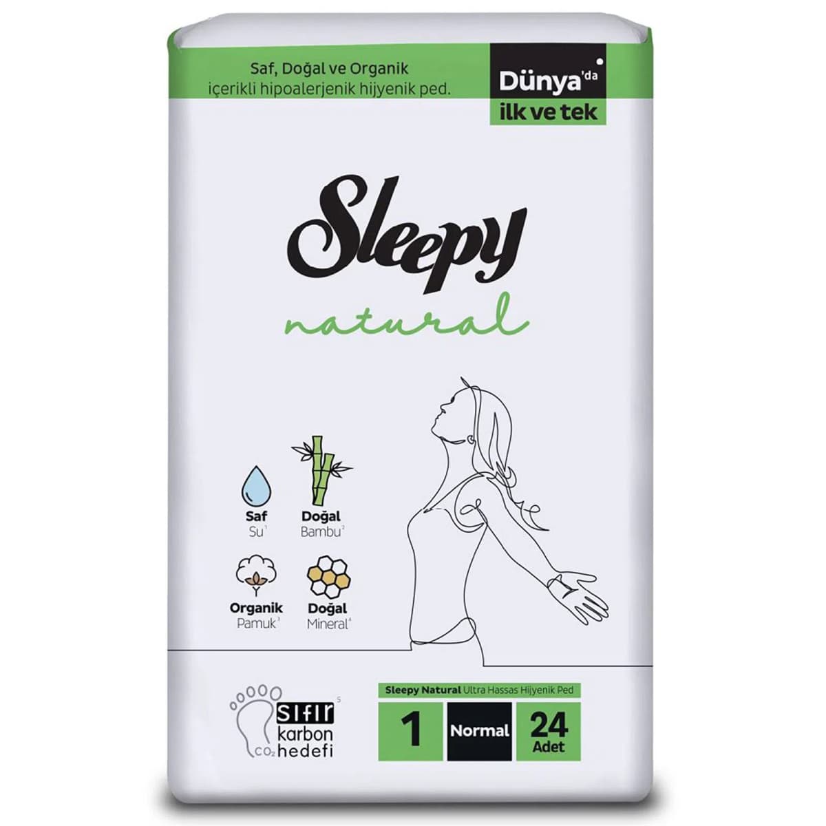 Sleepy Natural Gündəlik Bez Normal N1, 24 ədəd