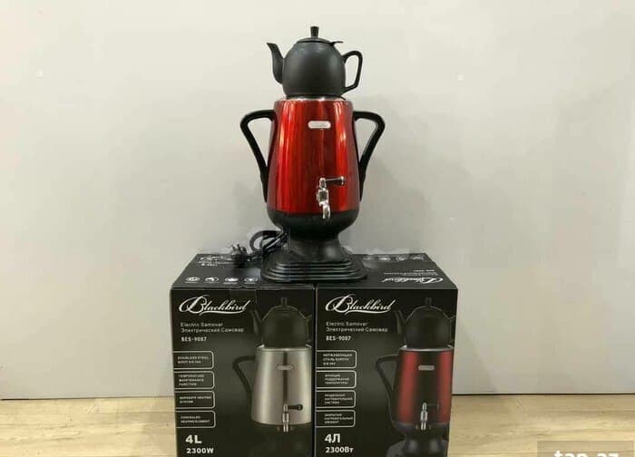 Samovar Paslanmayan polad material