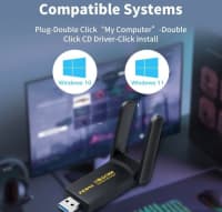 Wi-Fi adapter USB 6 1800Mbps — şəkil 4