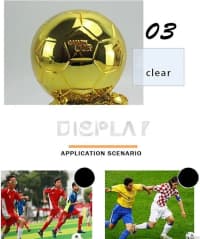 Qızılı Futbol Topu Suvenir Kuboku — şəkil 6