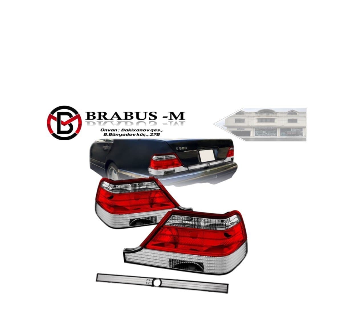 Arxa stop işıqları Mercedes W140