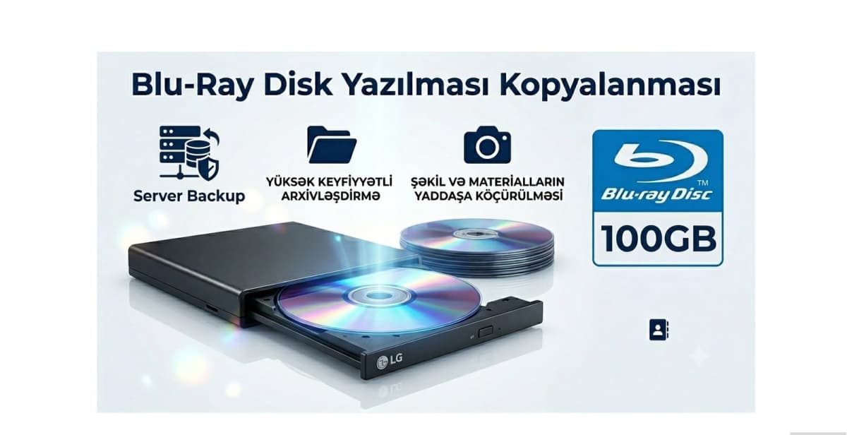 Blu-ray disklərin yazılması 100GB