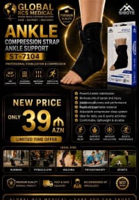 Sibote ST-7104 Ayaq Biləyi üçün Ortopedik Bandaj — şəkil 3