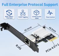 Şəbəkə kartı 10Gbps PCIe 4.0 x1 Realtek RTL8127 — şəkil 4