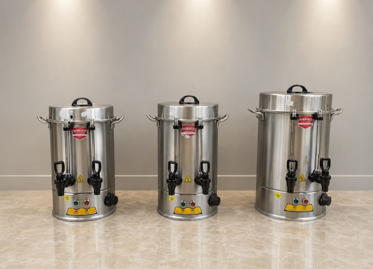 Samovar Paslanmayan polad material