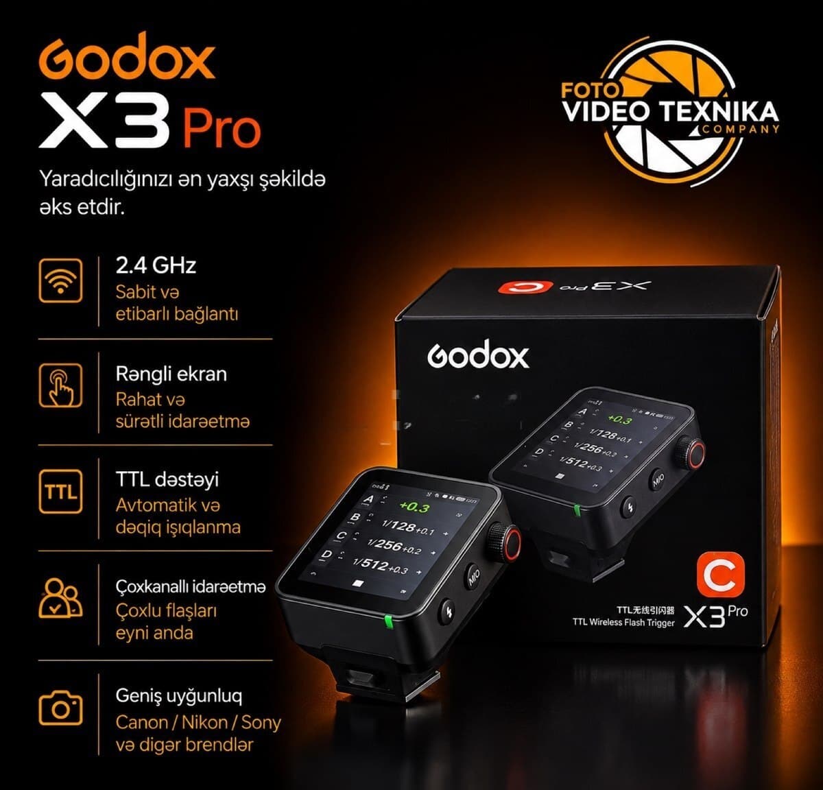 Flaş trigger Godox X3 Pro