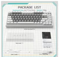 Mexaniki klaviatura Ajazz AK820 White-Gray — şəkil 5