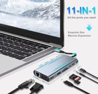 USB-C Hub 11-in-1 4K Adapter — şəkil 5