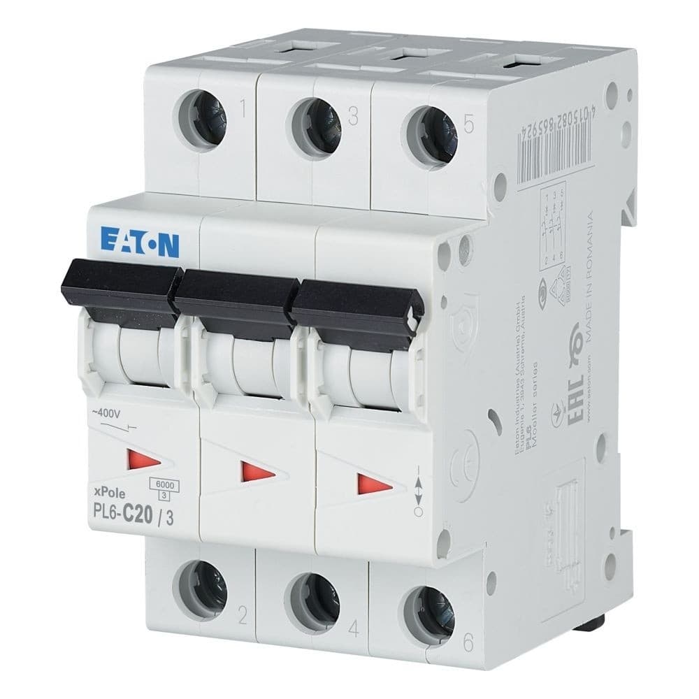 Avtomatik elektrik açarı Eaton PL6-C20/3
