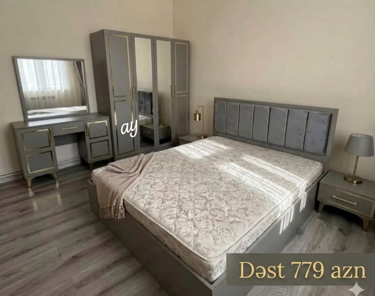 Yataq otağı dəsti No brand Boz rəng