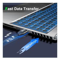 Qara rəng data kabel, USB — şəkil 2