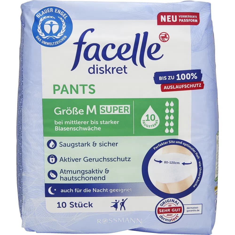 Facelle Diskret Böyüklər üçün Bez-Tuman, M Ölçü, 10 ədəd