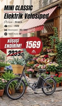 Elektrikli velosiped Nakto Mini Classic — şəkil 7