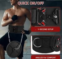 Dəri Zəncirli Ağırlıq Qaldırma Kəməri (Dip Belt) — şəkil 3