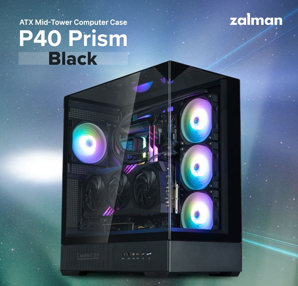 Gaming korpus Zalman P40 Prism Black
