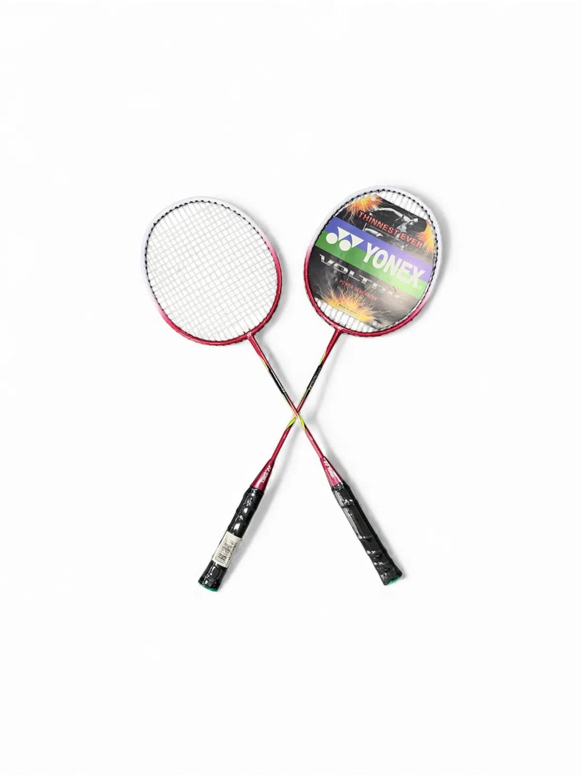 Badminton raketkası dəsti, qırmızı-qara, 2 ədəd