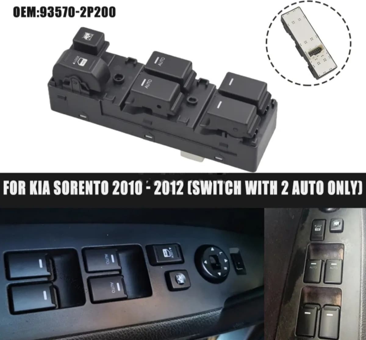 Şüşə qaldıran düymə bloku Kia Sorento 2009-2014