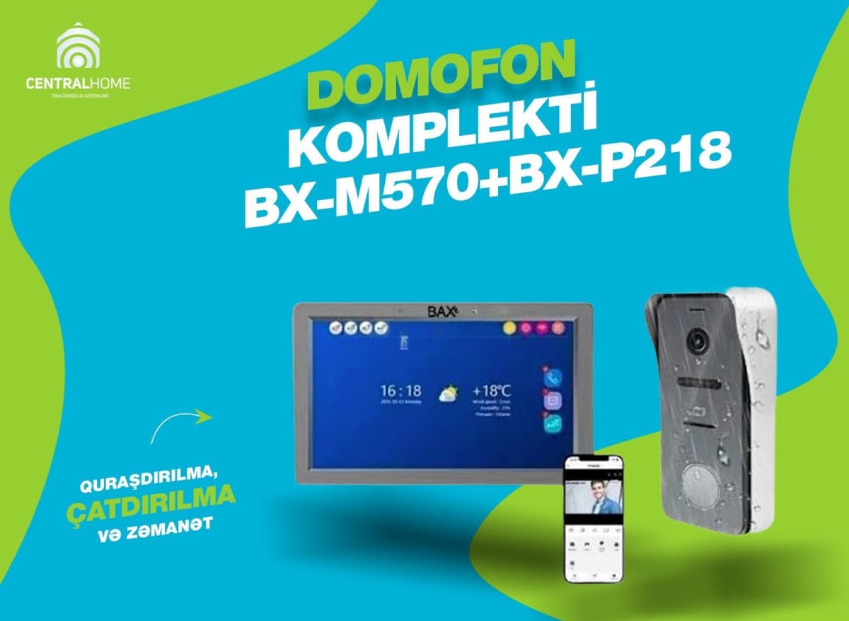 Video domofon dəsti BAX BX-M570 + BX-P218
